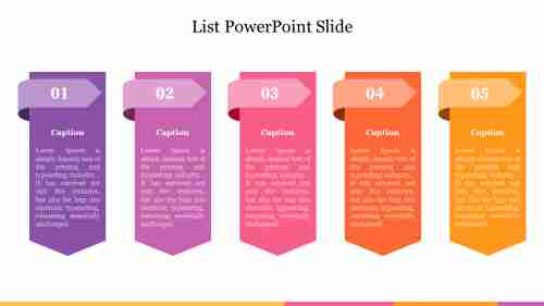List PowerPoint Slide